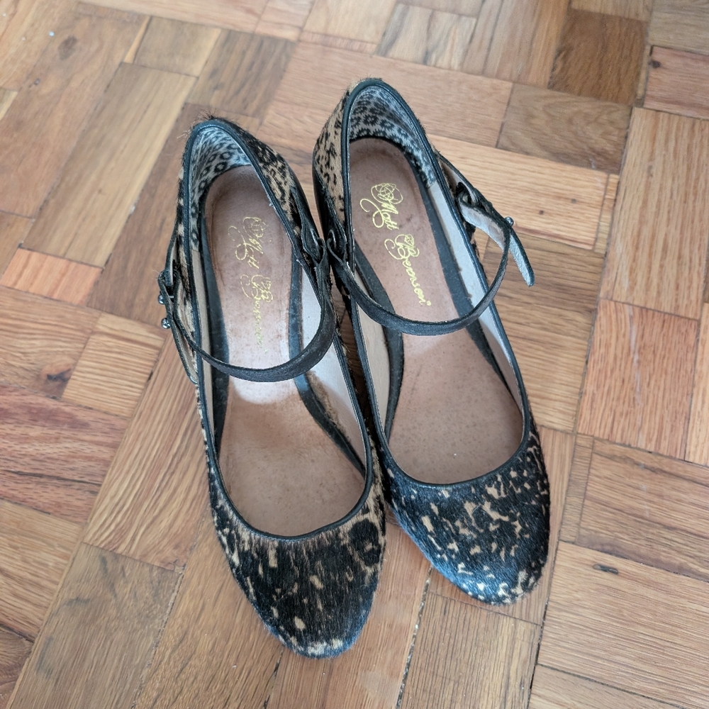 { Matt Bernson } Calf Hair Mary Jane Heels